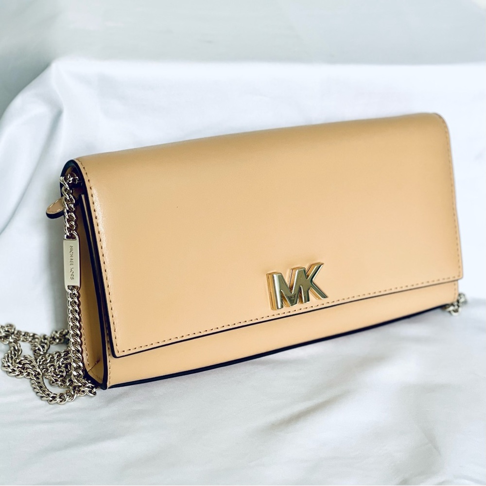 Michael Kors Mott Large East West Clutch Truffle Gold - NWOT